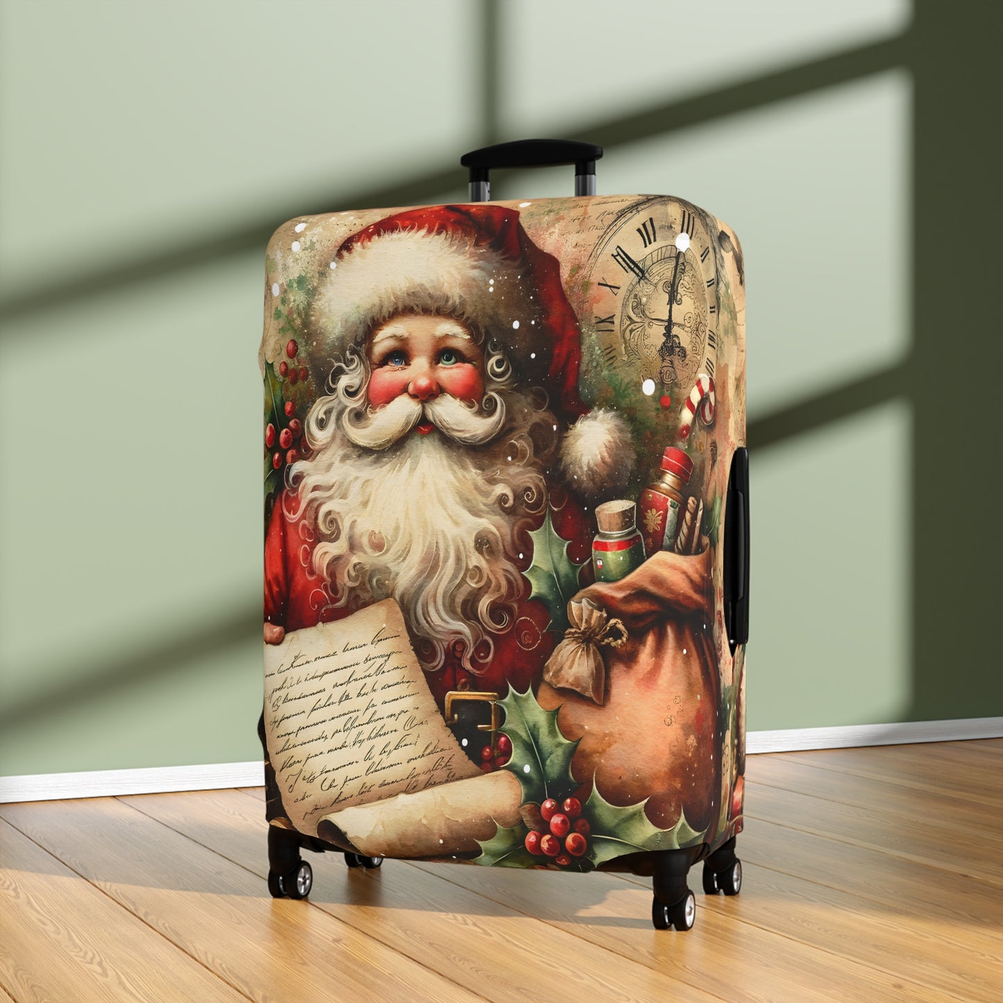 Luggage Cover, Christmas, Vintage Santa, awd-1480