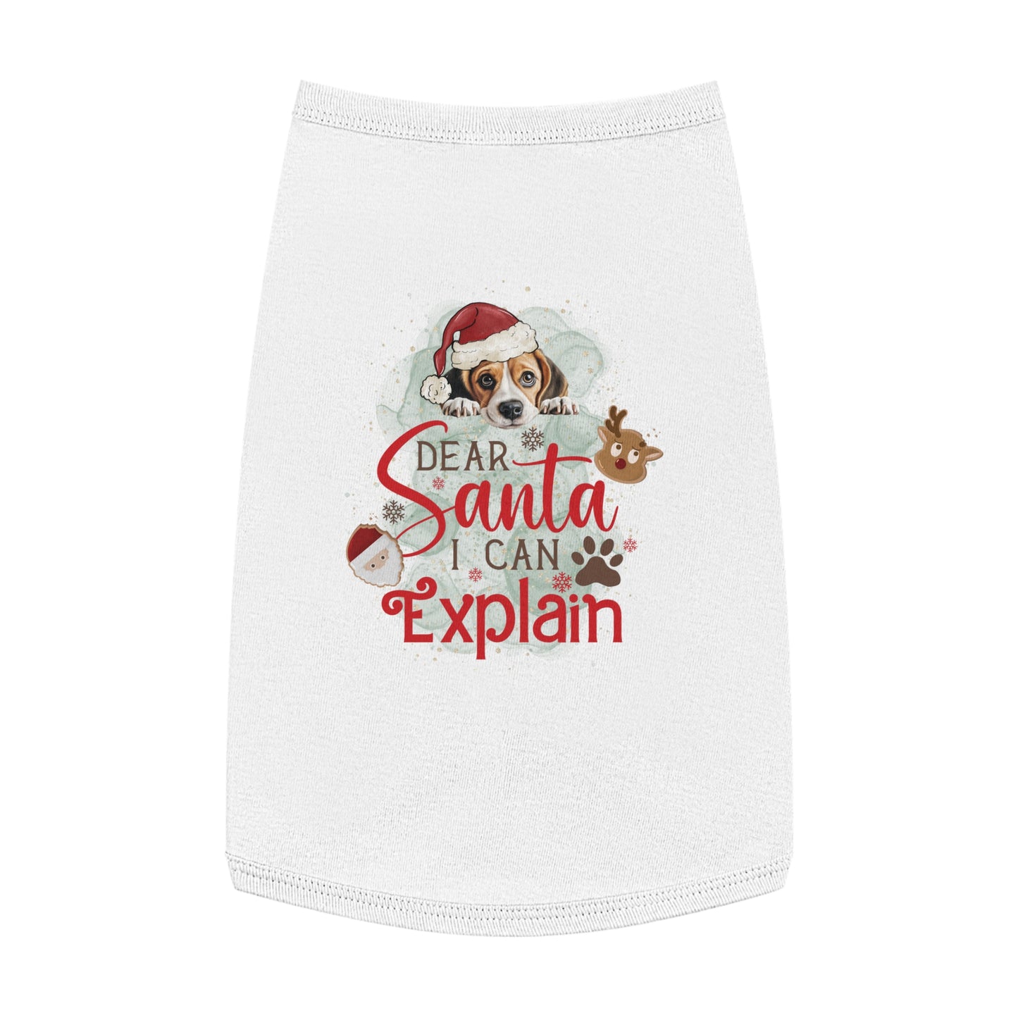 Pet Tank Top, Santa I Can Explain, Christmas Pet Tank Top