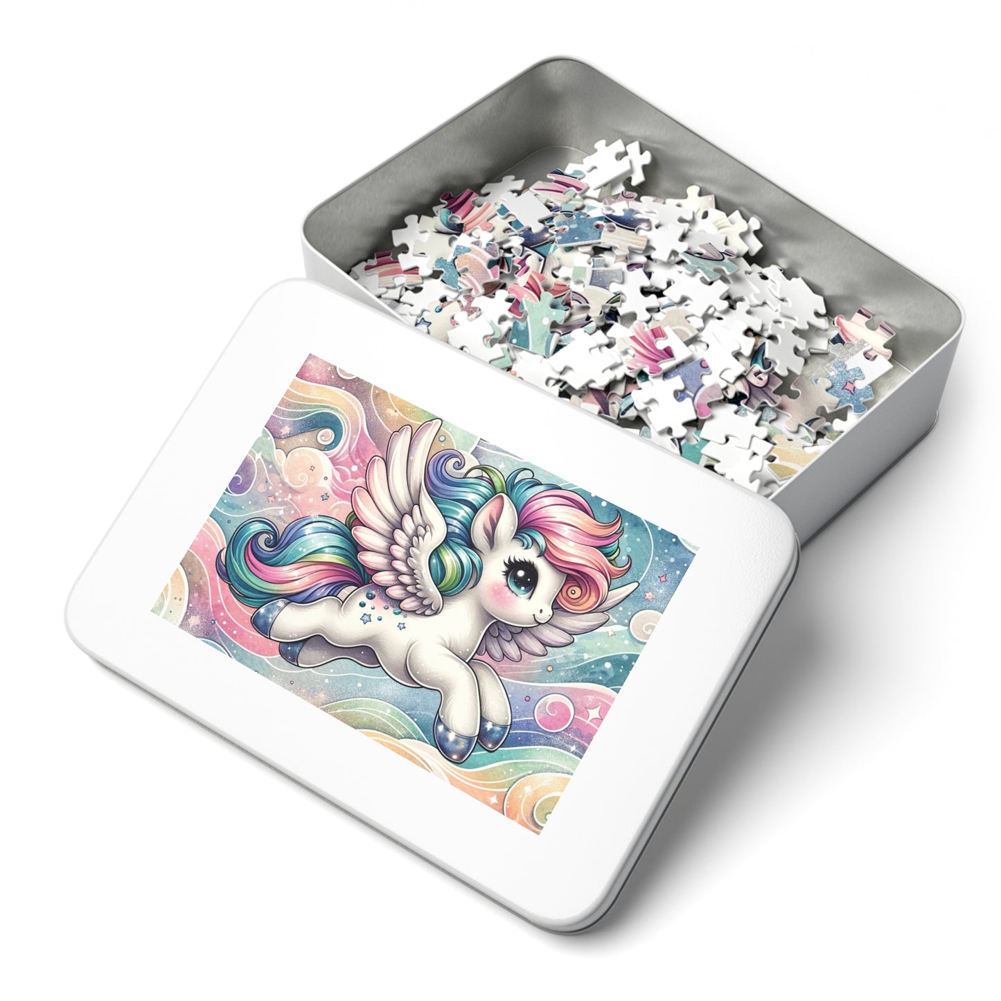 Puzzle, Rainbow Unicorn, Personalised/Non-Personalised (30, 110, 252, 500,1000-Piece) awd-645