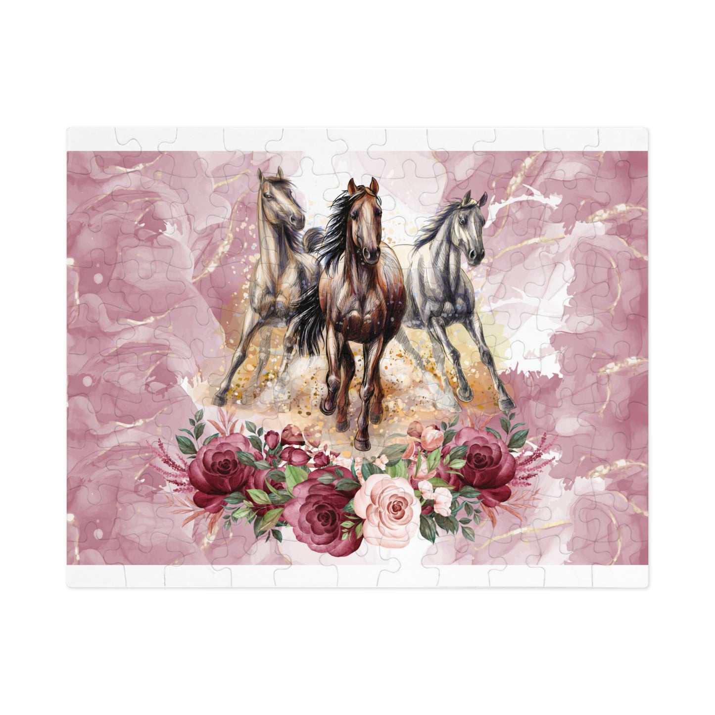 Jigsaw Puzzle, Horses, Personalised/Non-Personalised (30, 110, 252, 500,1000-Piece)