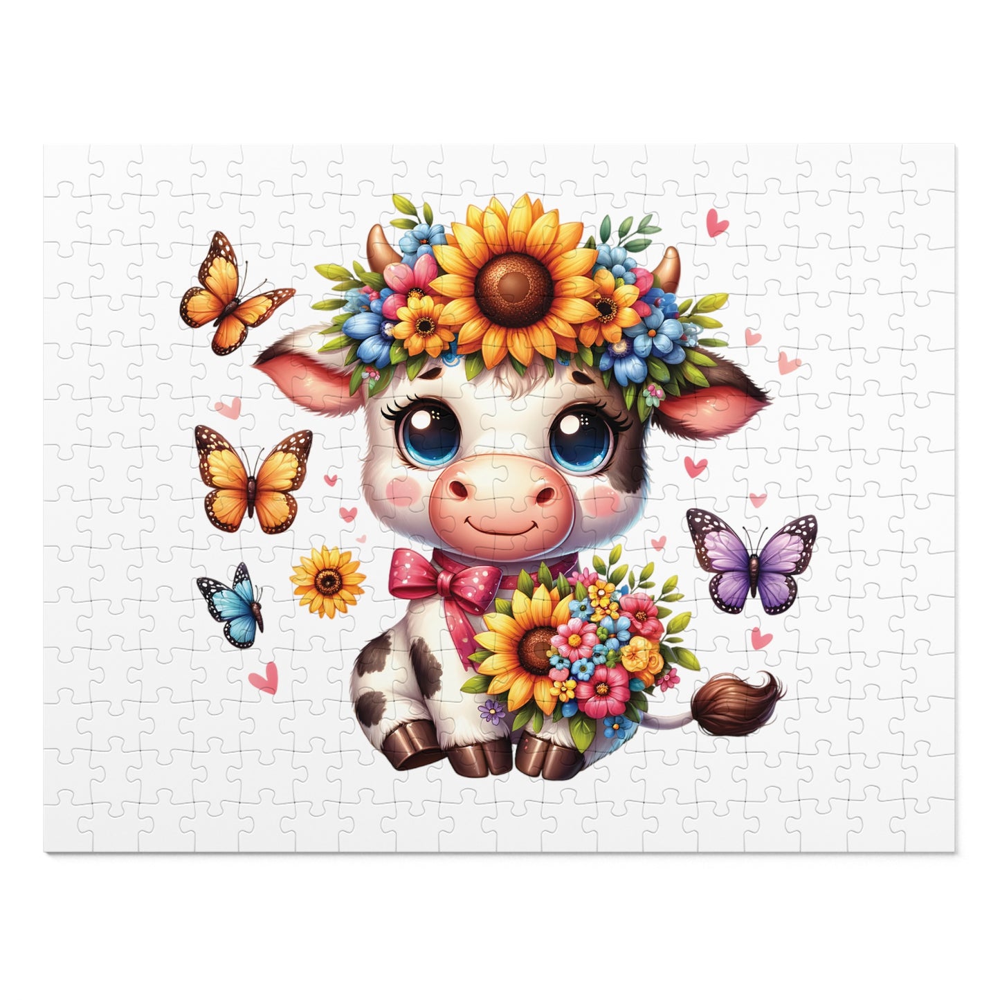 Jigsaw Puzzle, Highland Cow, Personalised/Non-Personalised (30, 110, 252, 500,1000-Piece)