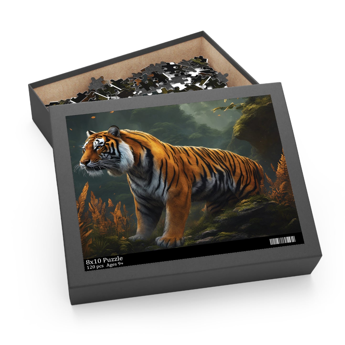 Personalised/Non-Personalised Puzzle, Tiger (120, 252, 500-Piece)