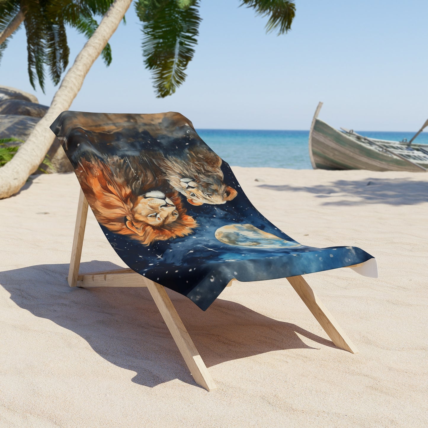 Beach Towel, Lions, Polycotton Towel, 2 sizes Available