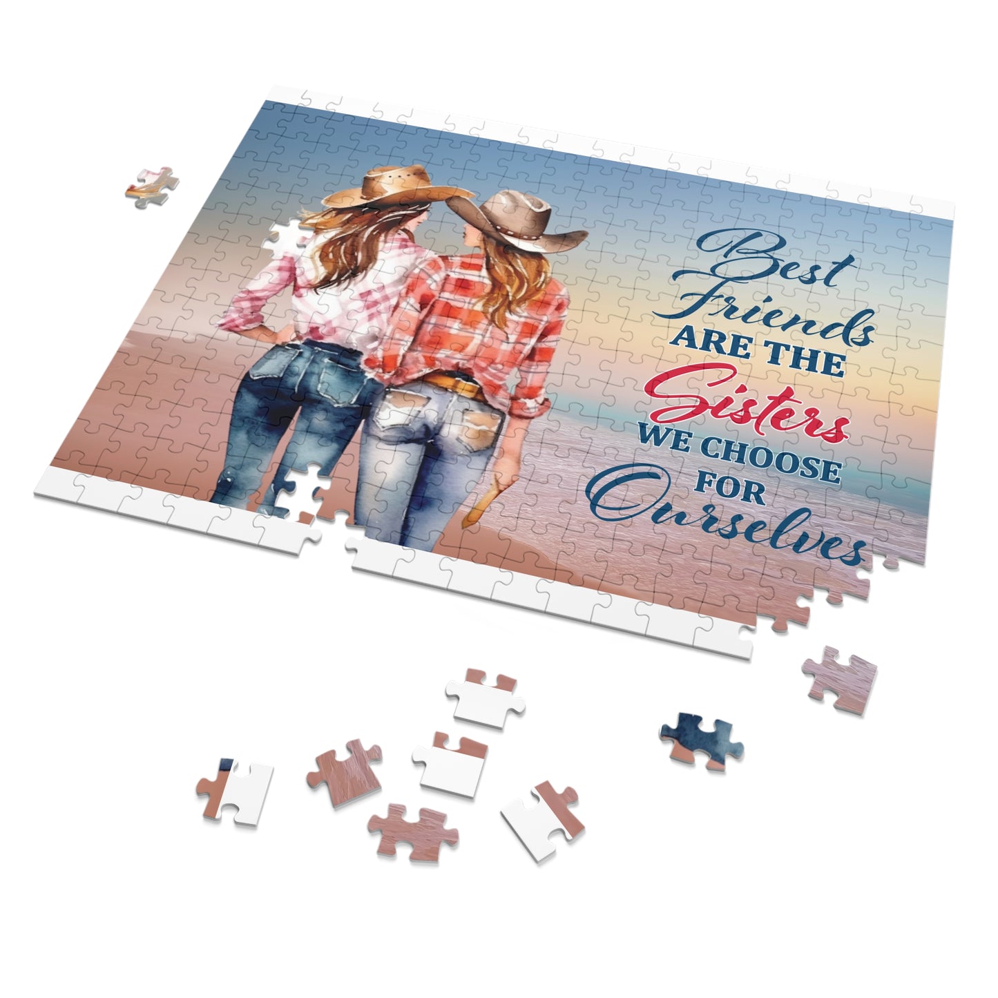 Jigsaw Puzzle, Western, Best Friends are the Sisters we Choose for Ourselves, Personalised/Non-Personalised (30, 110, 252, 500,1000-Piece)