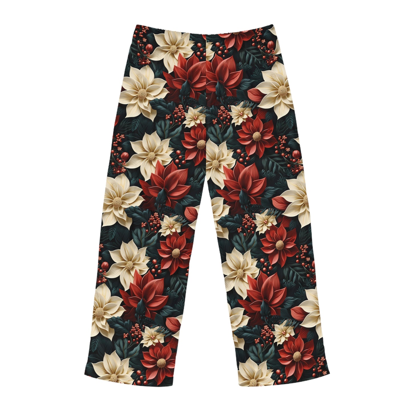 Men's Pajama Pants, Poinsettia, Sleepwear Bottoms