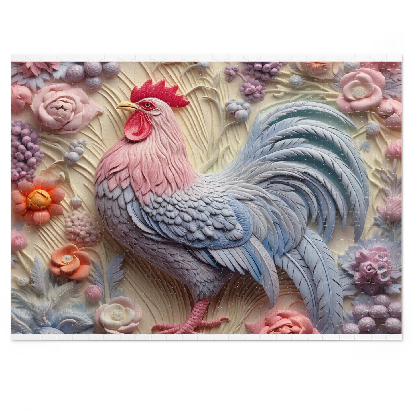 Jigsaw Puzzle, Chicken/Rooster, Personalised/Non-Personalised (30, 110, 252, 500,1000-Piece)