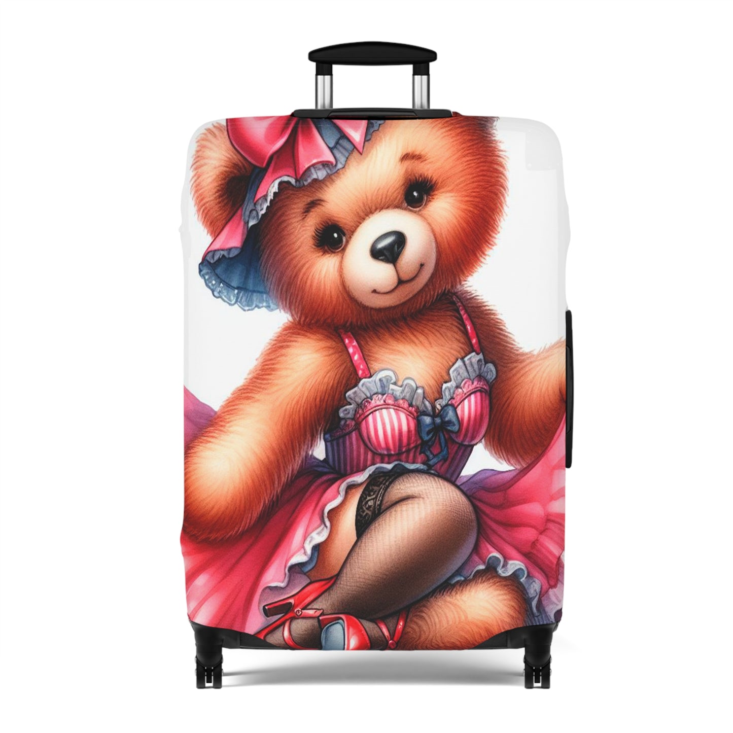 Luggage Cover, Rockabilly, Teddy Bear, awd-3036