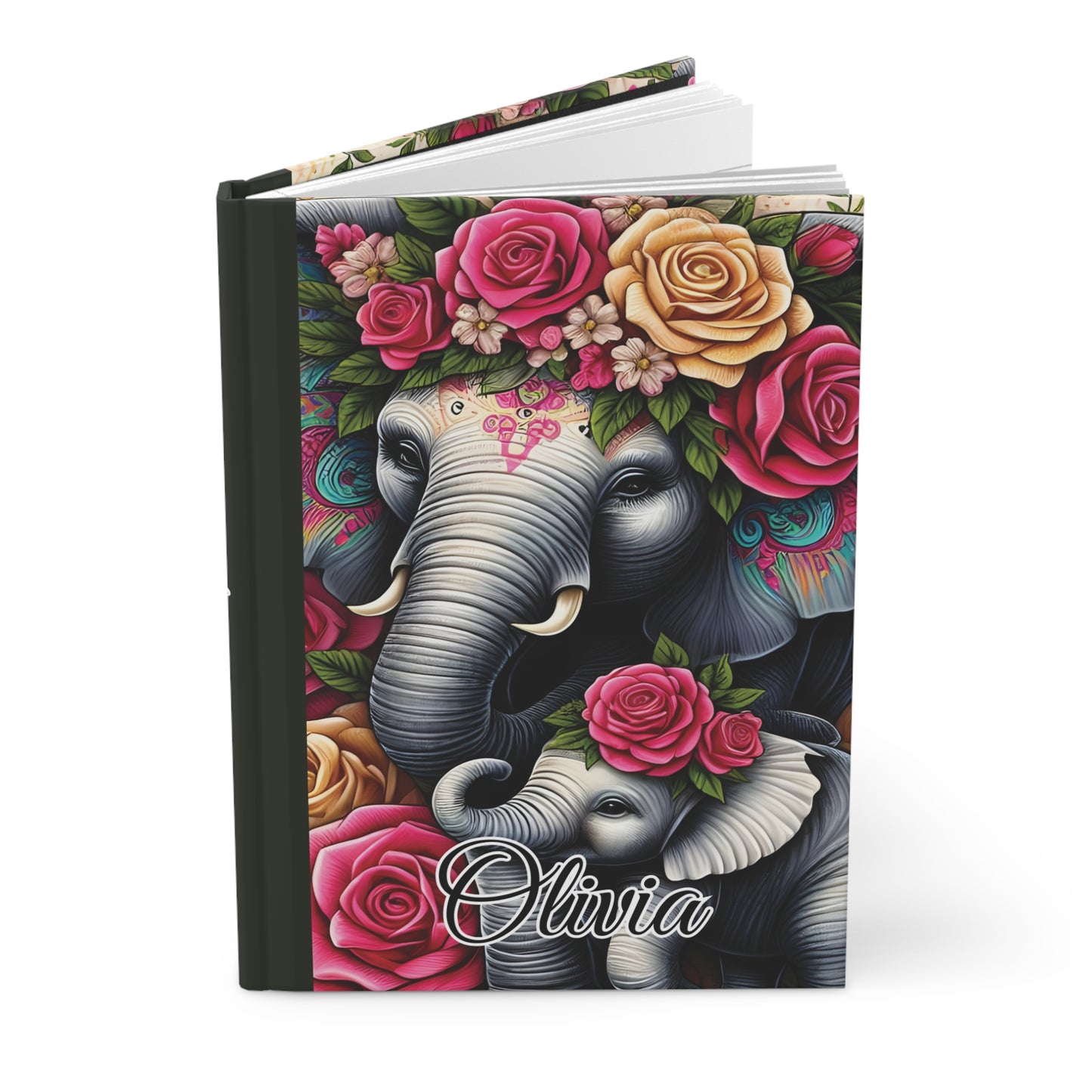 Personalised Hardcover Journal Matte, Elephant, awd-1425