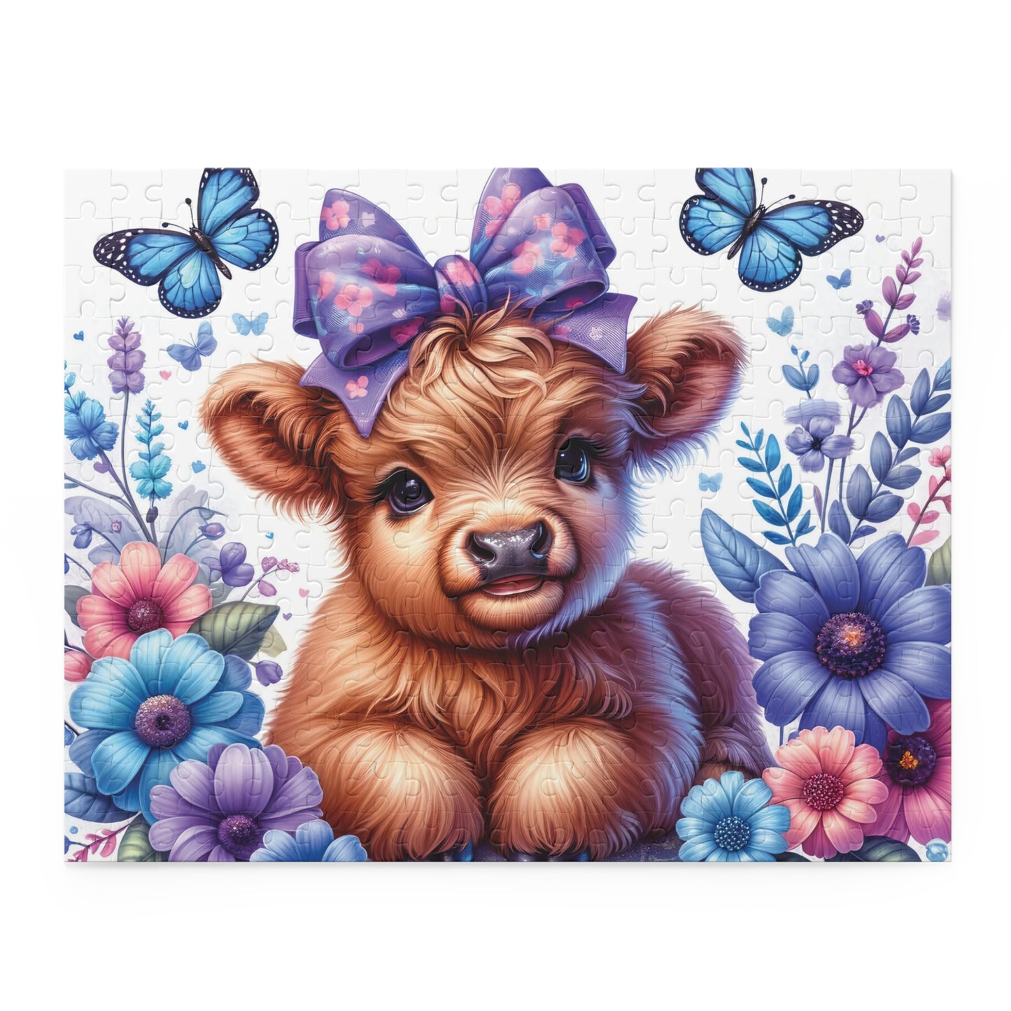 Personalised/Non-Personalised Puzzle, Highland Cow (120, 252, 500-Piece)