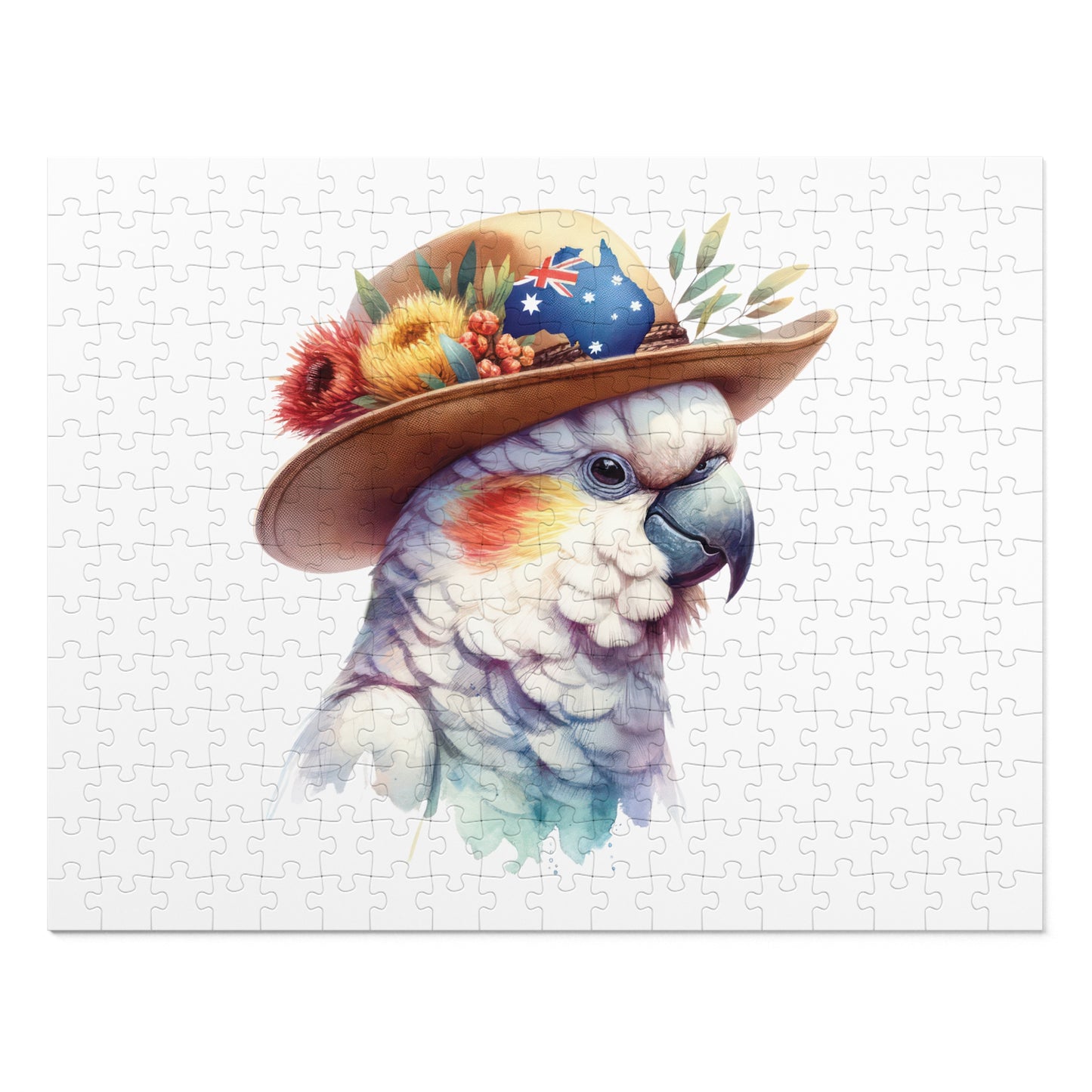 Jigsaw Puzzle in Tin, Australian Animals, Cockatoo, Personalised/Non-Personalised, awd-1333 (30, 110, 252, 500,1000-Piece)