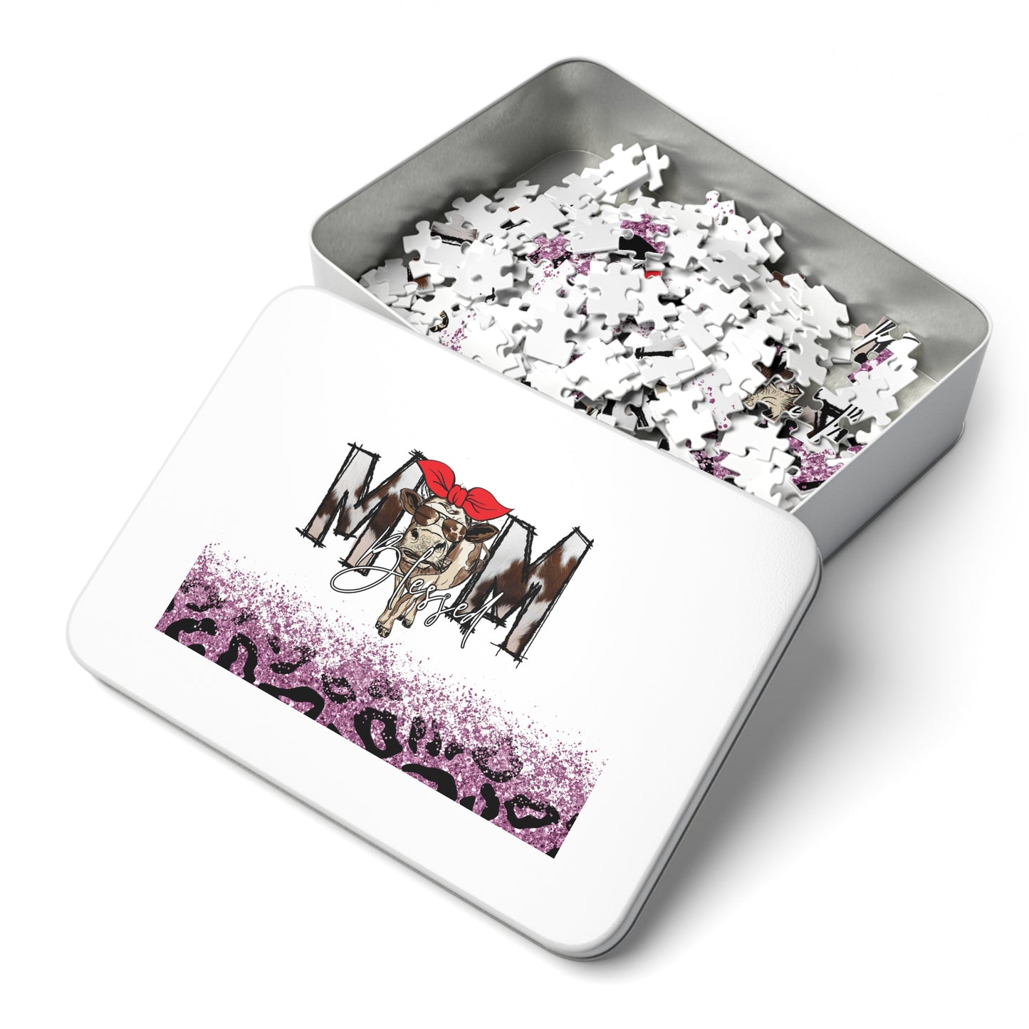 Jigsaw Puzzle, Cow, Mom, Personalised/Non-Personalised (30, 110, 252, 500,1000-Piece)