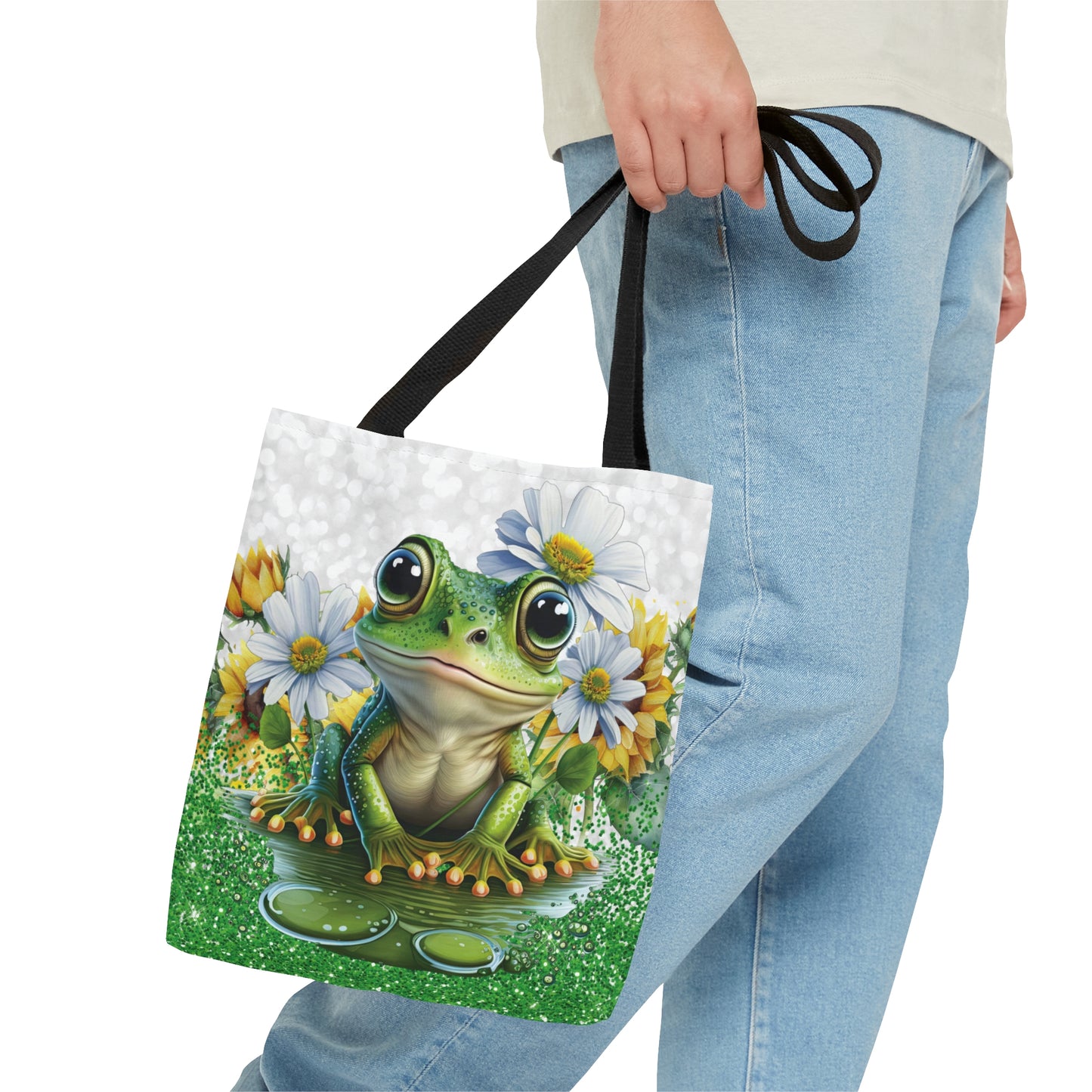 Personalised/Non-Personalised Tote Bag, Frog, Tote bag