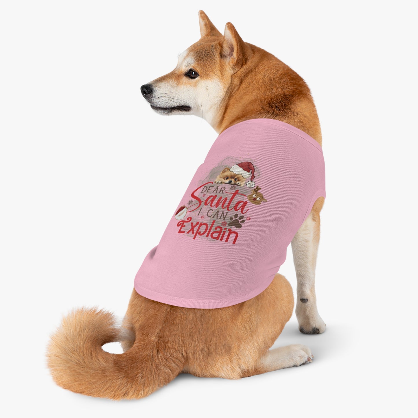 Pet Tank Top, Santa I Can Explain, Christmas Pet Tank Top