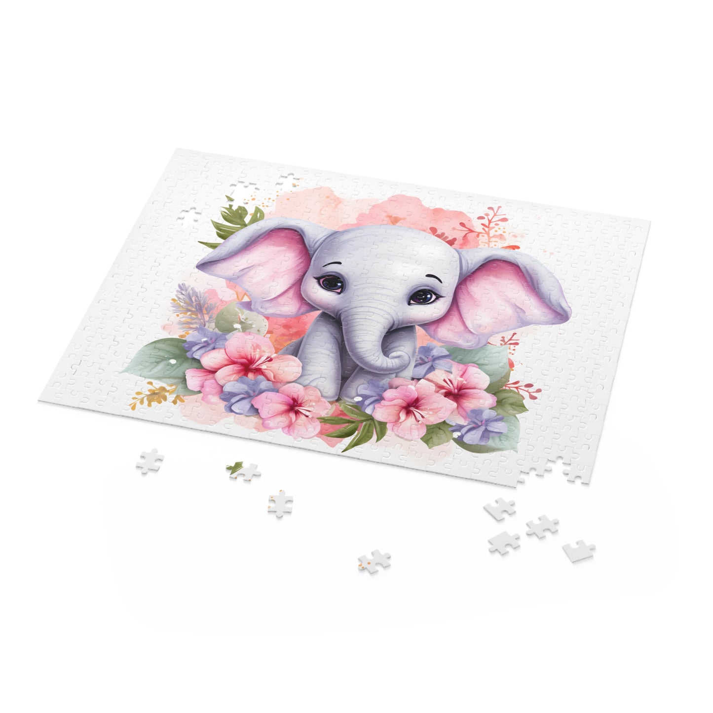 Personalised/Non-Personalised Puzzle, Elephant (120, 252, 500-Piece)