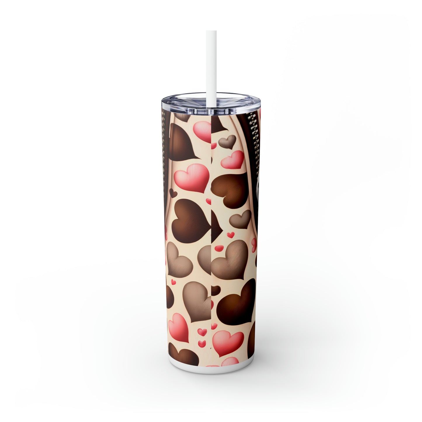 Skinny Tumbler with Straw, 20oz, Dog, Valentines Day, awd-901