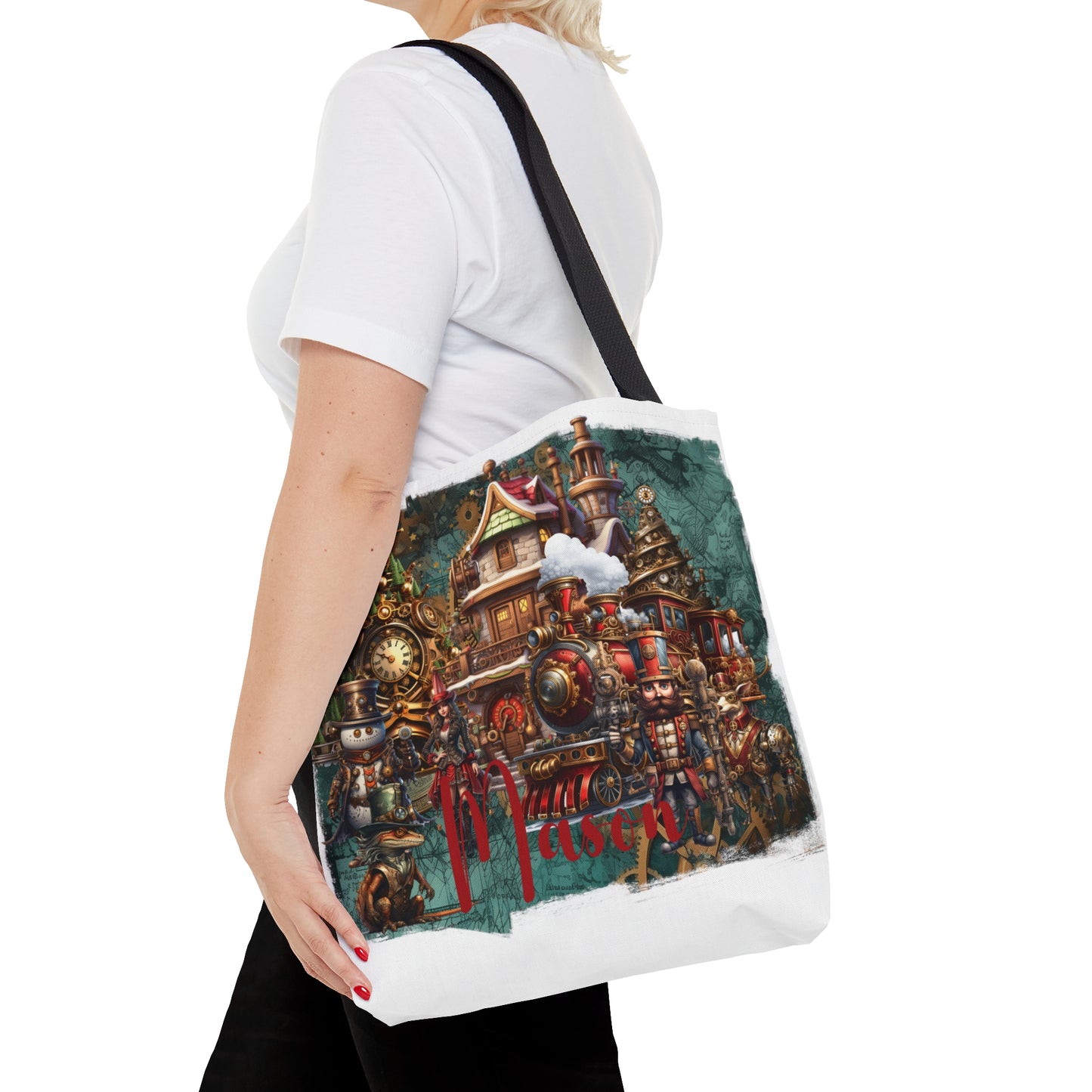 Steampunk Personalised Tote Bag, Steampunk Christmas bag, Christmas Tote Bag, Personalised/Non-Personalised