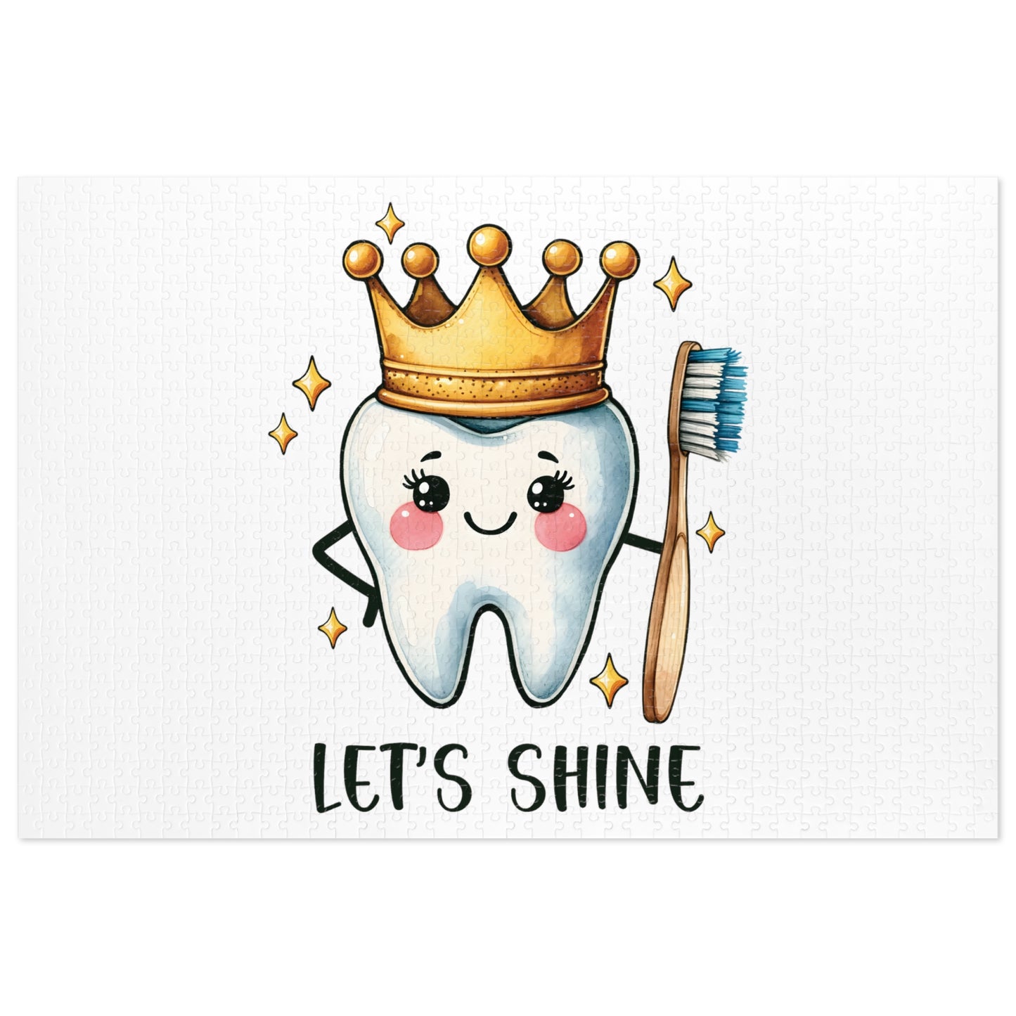 Jigsaw Puzzle, Dentist, Tooth, Let's Shine, Personalised/Non-Personalised (30, 110, 252, 500,1000-Piece)