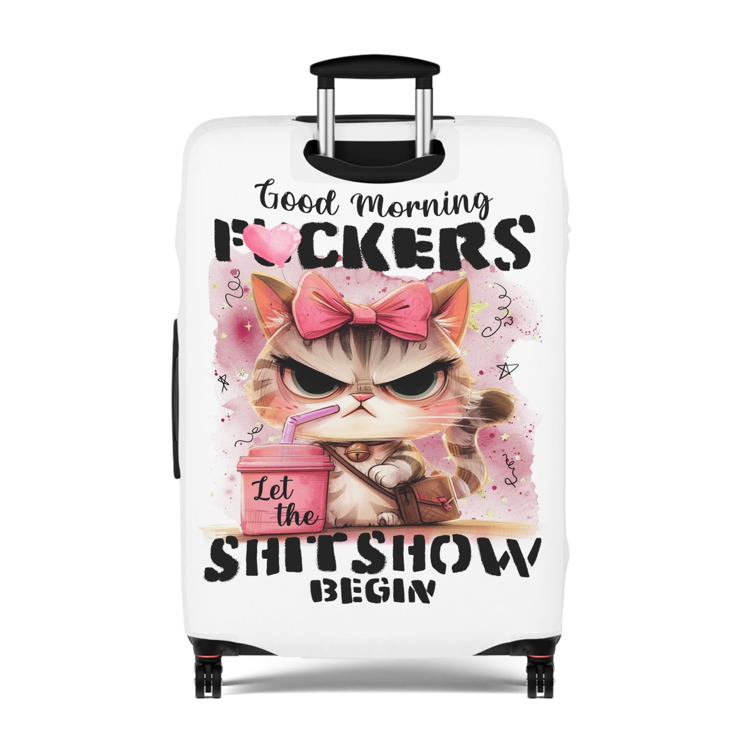 Luggage Cover, Cat, Funny Quote, awd-4013