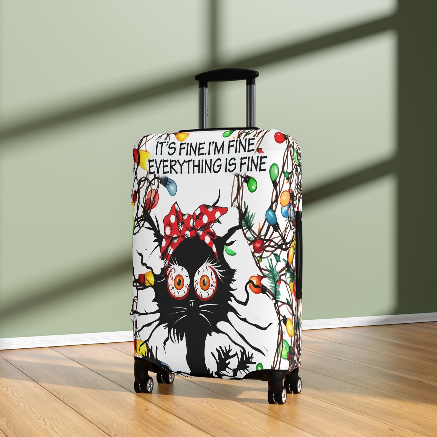 Luggage Cover, Cat I'm Fine everything is fine, awd-1164