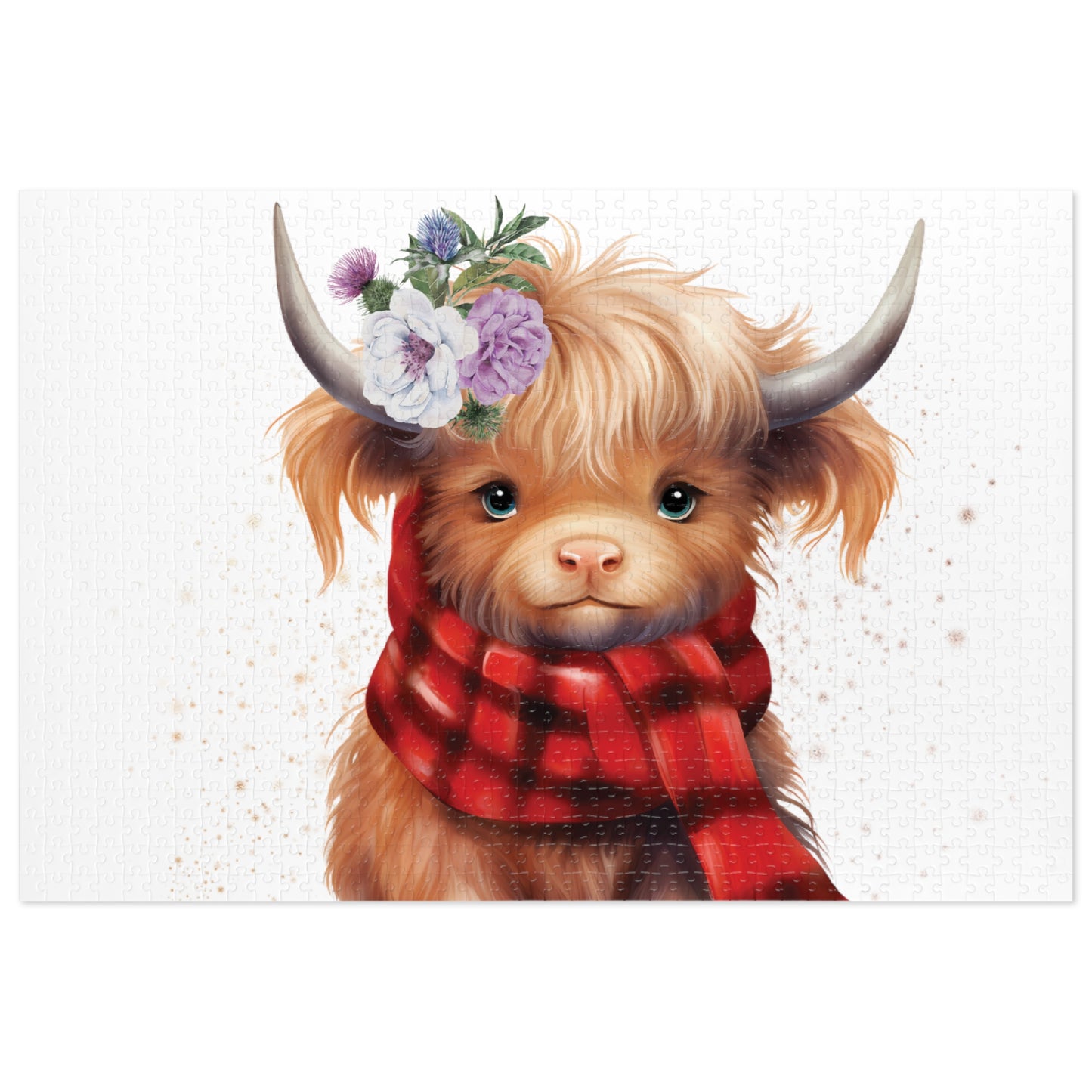 Puzzle, Highland Cow, Personalised/Non-Personalised (30, 110, 252, 500,1000-Piece) Awd-553