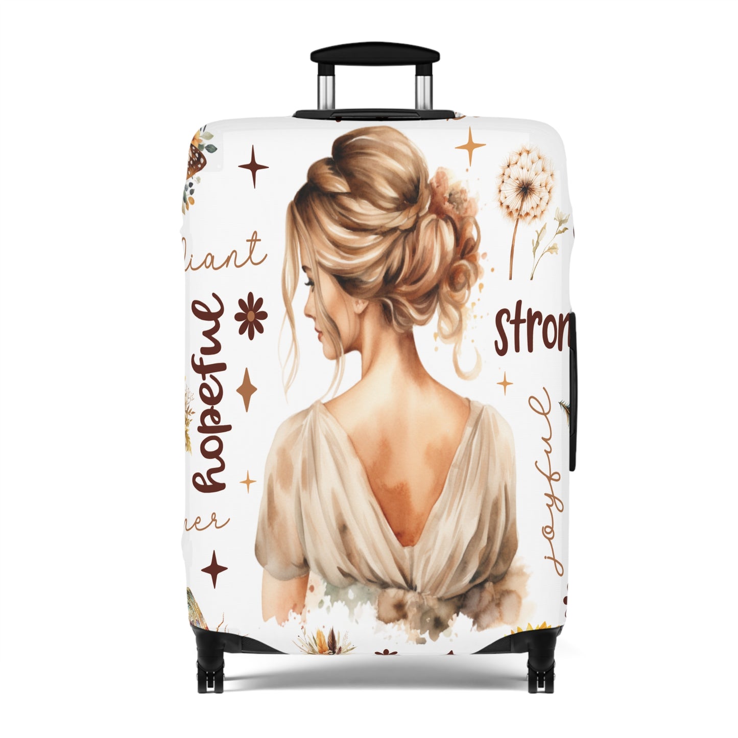 Luggage Cover, Affirmations, Blonde Hair, awd-503