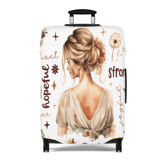 Luggage Cover, Affirmations, Blonde Hair, awd-503