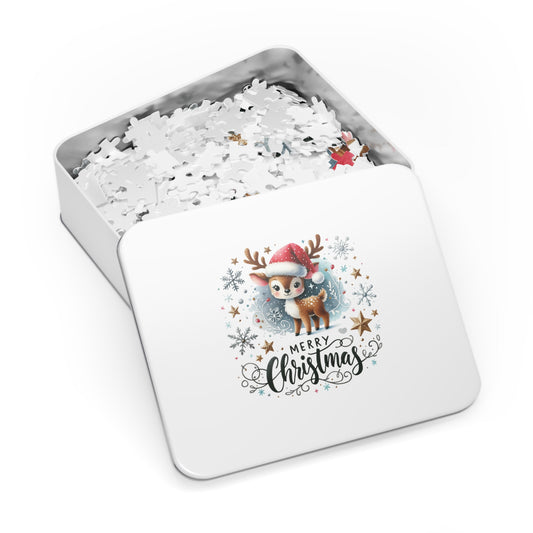 Jigsaw Puzzle, Christmas, Reindeer, Personalised/Non-Personalised (30, 110, 252, 500,1000-Piece)