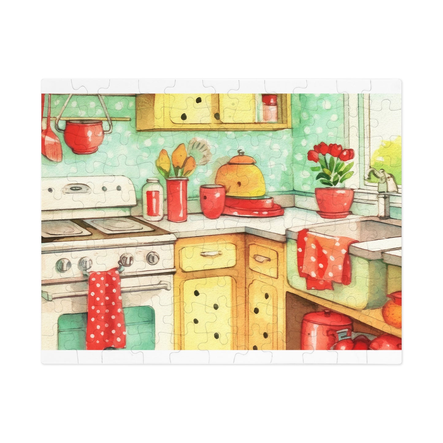 Jigsaw Puzzle in Tin, 1950's Kitchen, Personalised/Non-Personalised, awd-310