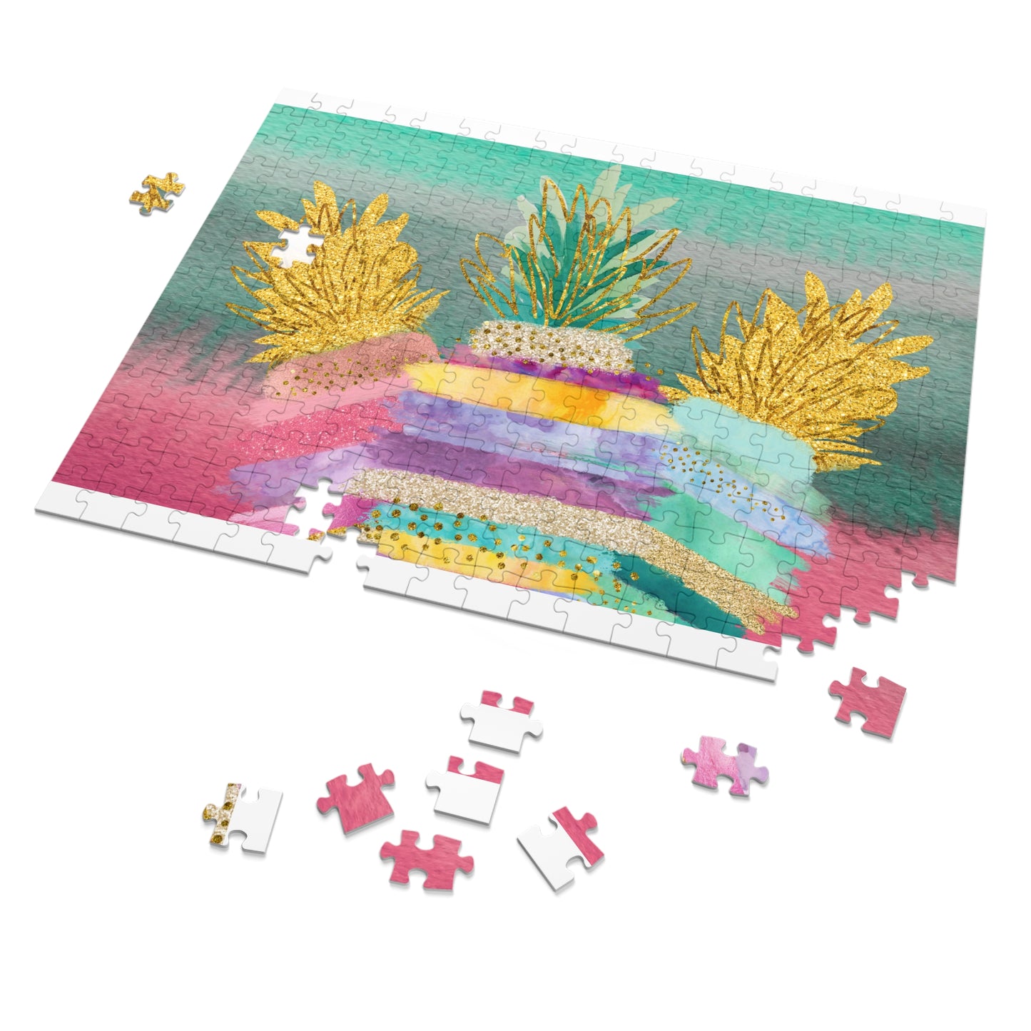 Jigsaw Puzzle, Pineapples, Personalised/Non-Personalised (30, 110, 252, 500,1000-Piece)