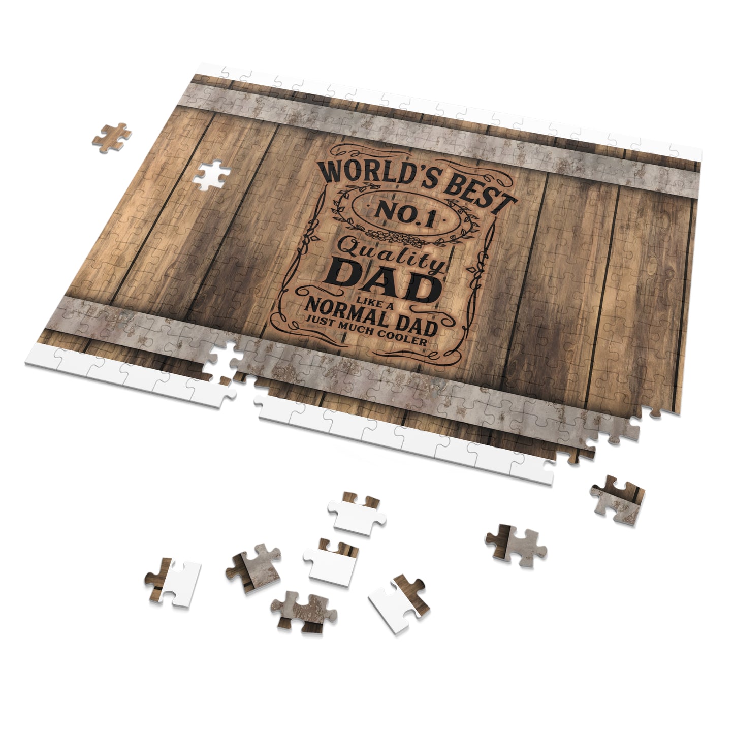 Puzzle, Dad, World's Best Dad, Personalised/Non-Personalised (30, 110, 252, 500,1000-Piece) awd-573