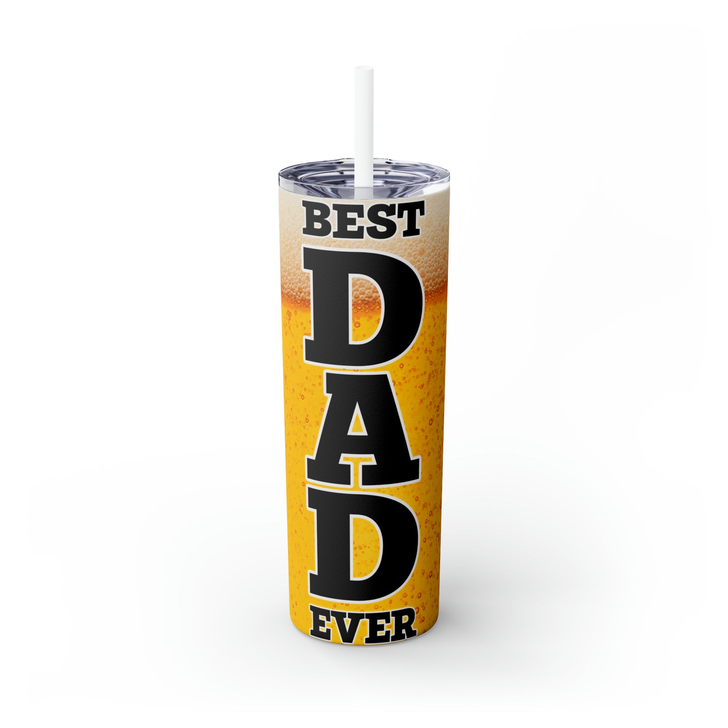 Skinny Tumbler with Straw, 20oz, Best Dad Ever