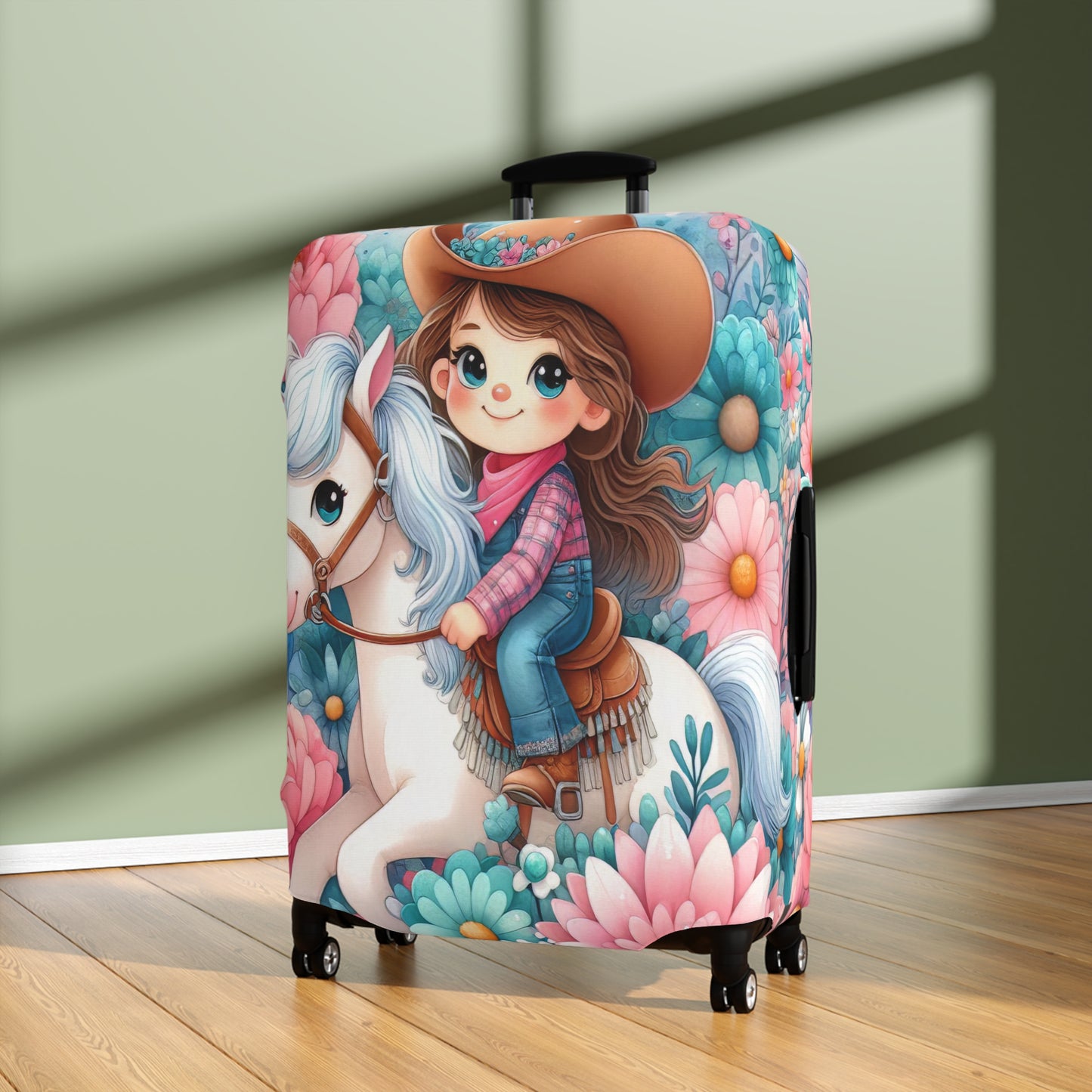 Luggage Cover, Just a Girl who Loves Horses, awd-3072