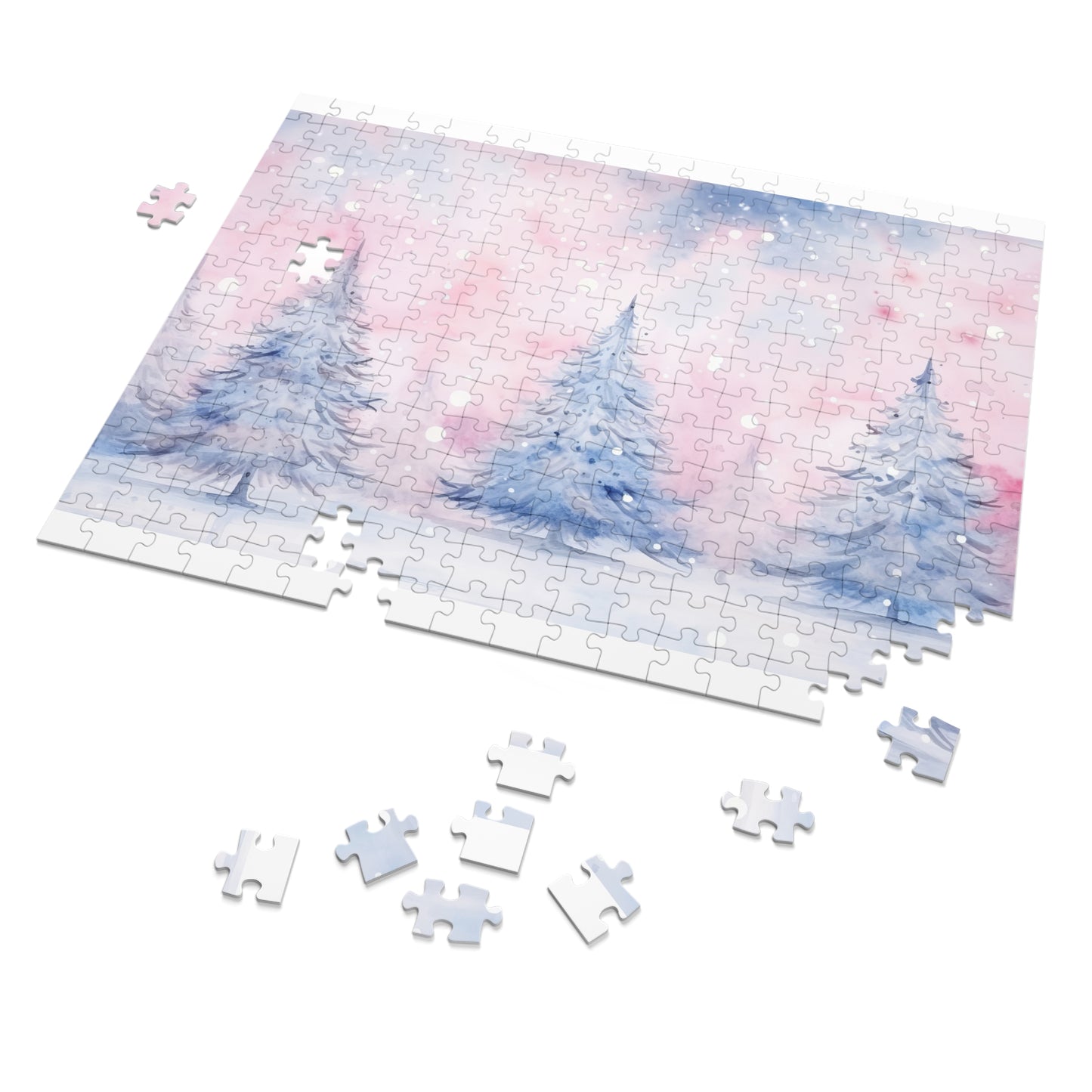 Puzzle, Christmas Trees, Personalised/Non-Personalised (30, 110, 252, 500,1000-Piece)