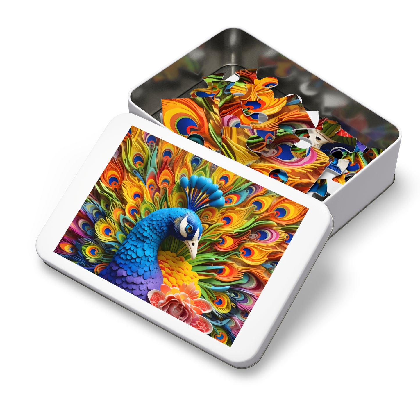 Jigsaw Puzzle, Peacock, Personalised/Non-Personalised (30, 110, 252, 500,1000-Piece)