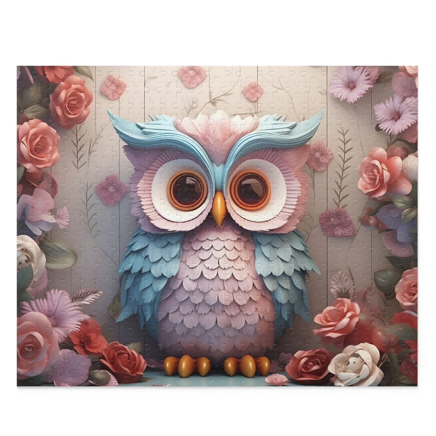 Personalised/Non-Personalised Puzzle, Owl (120, 252, 500-Piece)