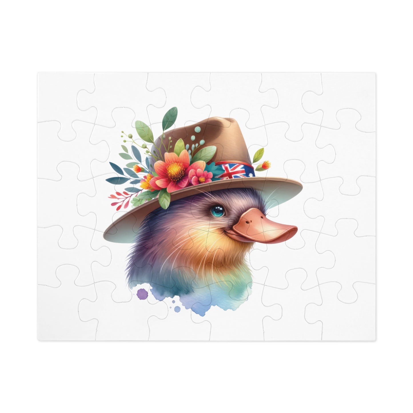 Jigsaw Puzzle in Tin, Australian Animals, Platypus, Personalised/Non-Personalised, awd-1318 (30, 110, 252, 500,1000-Piece)