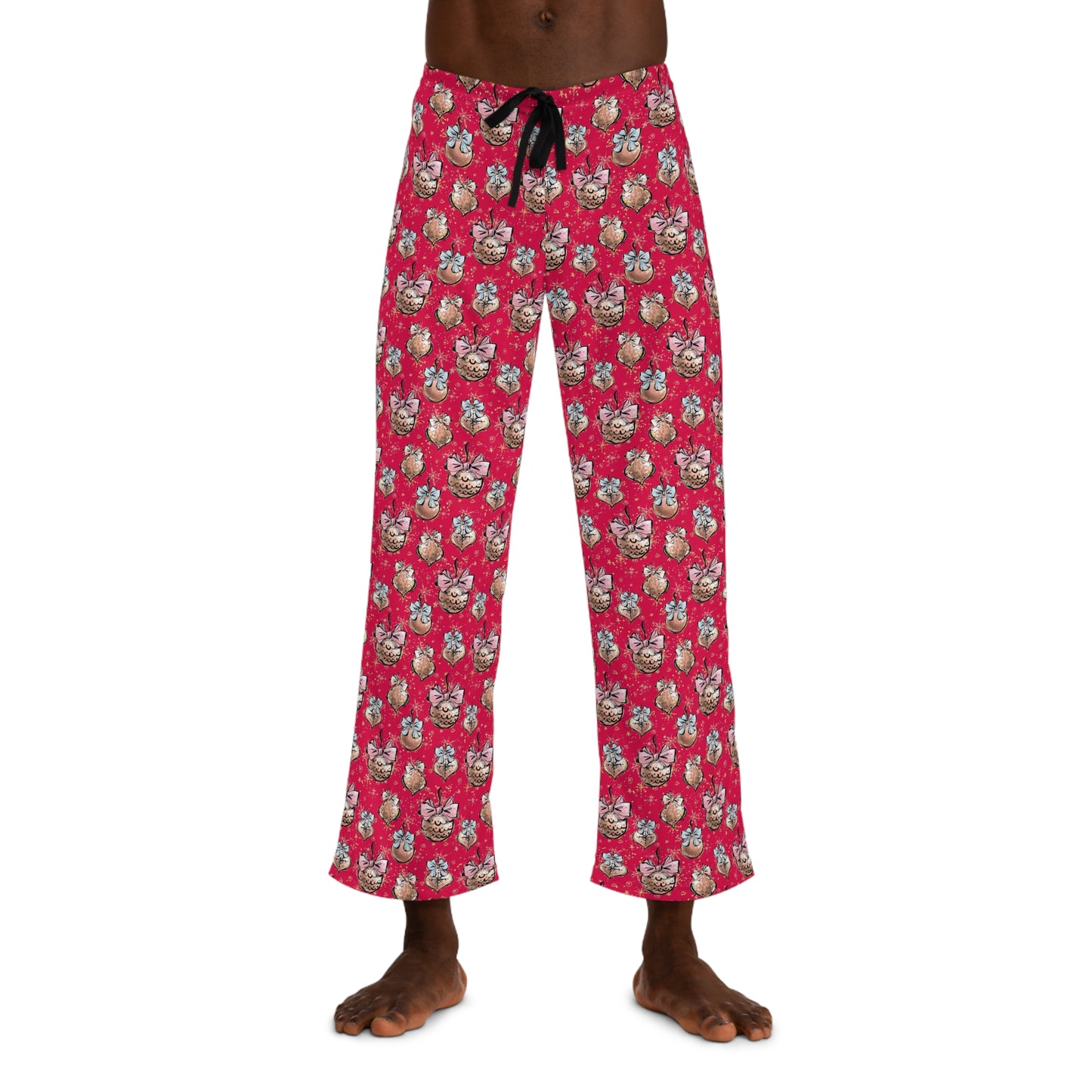 Men's Pajama Pants, Christmas Baubles, Sleepwear Bottoms