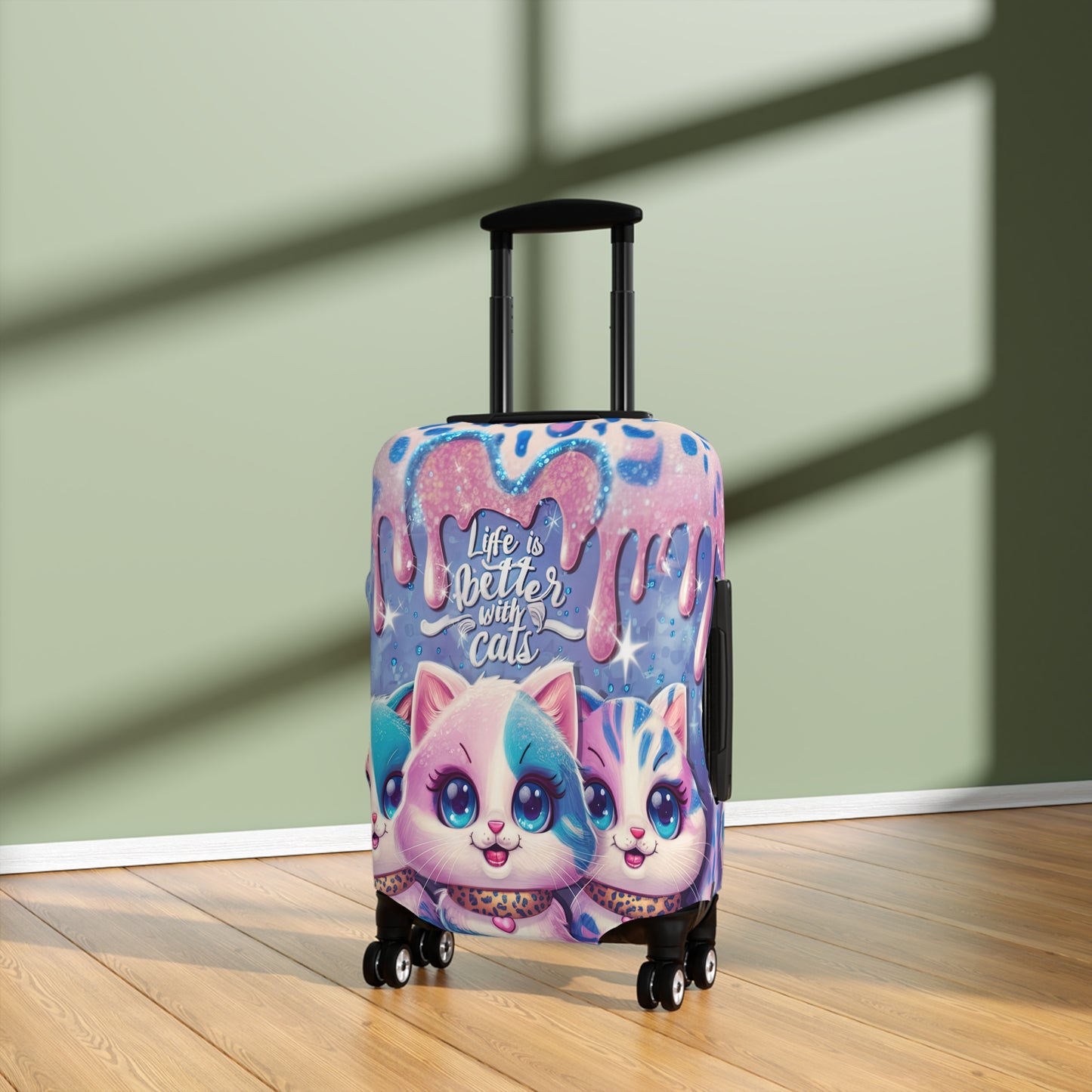 Luggage Cover, Life is better with Cats, awd-3105