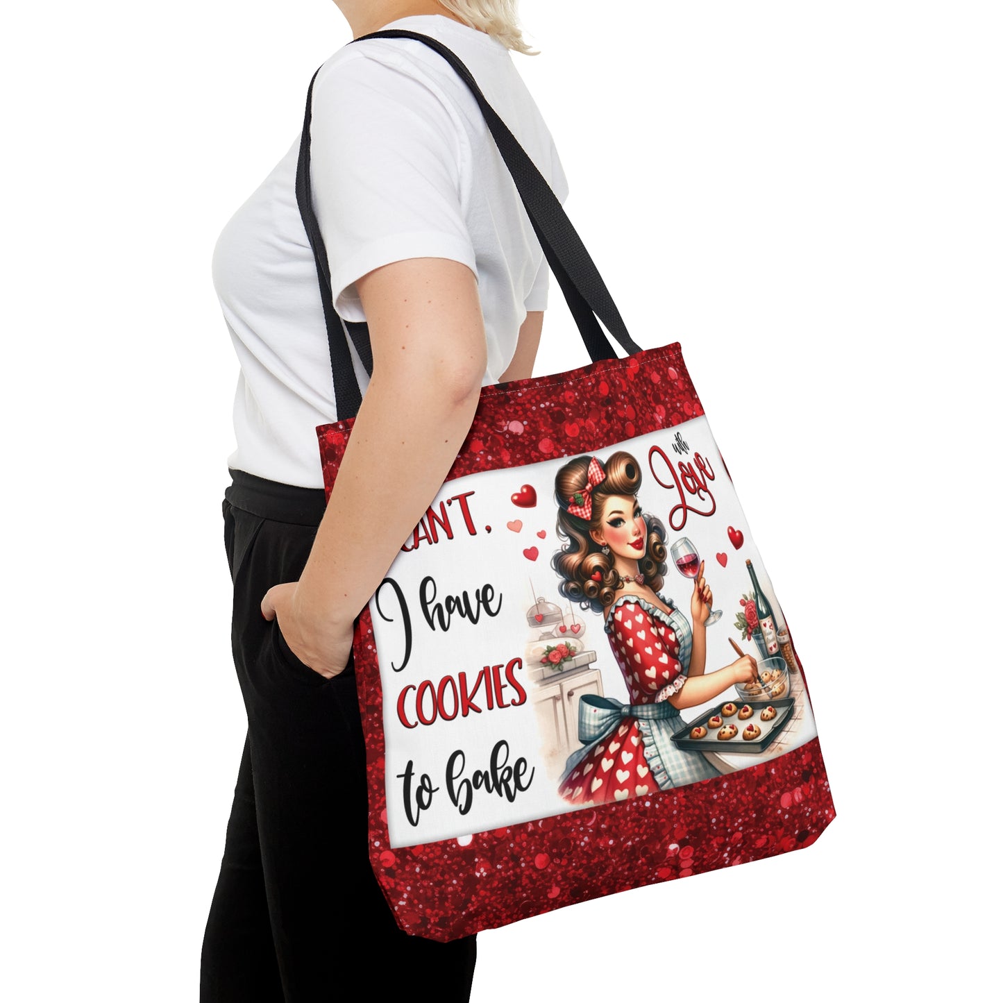 Tote Bag, Retro, I can't I have Cookies to Bake