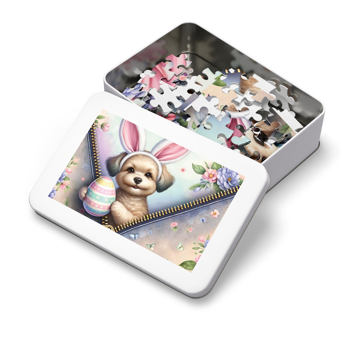 Jigsaw Puzzle, Easter, Dog with Bunny Ears, Personalised/Non-Personalised (30, 110, 252, 500,1000-Piece)