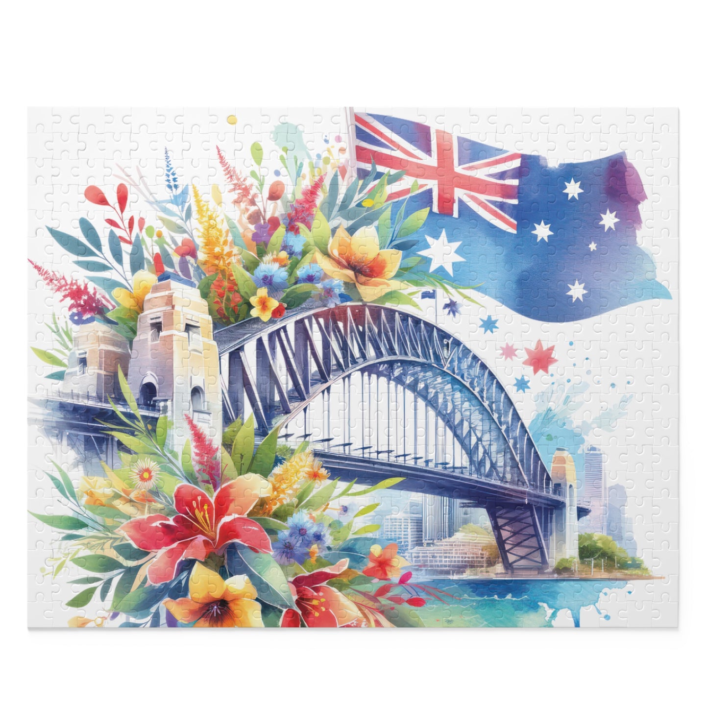 Personalised/Non-Personalised Puzzle, Sydney Harbour Bridge (120, 252, 500-Piece)