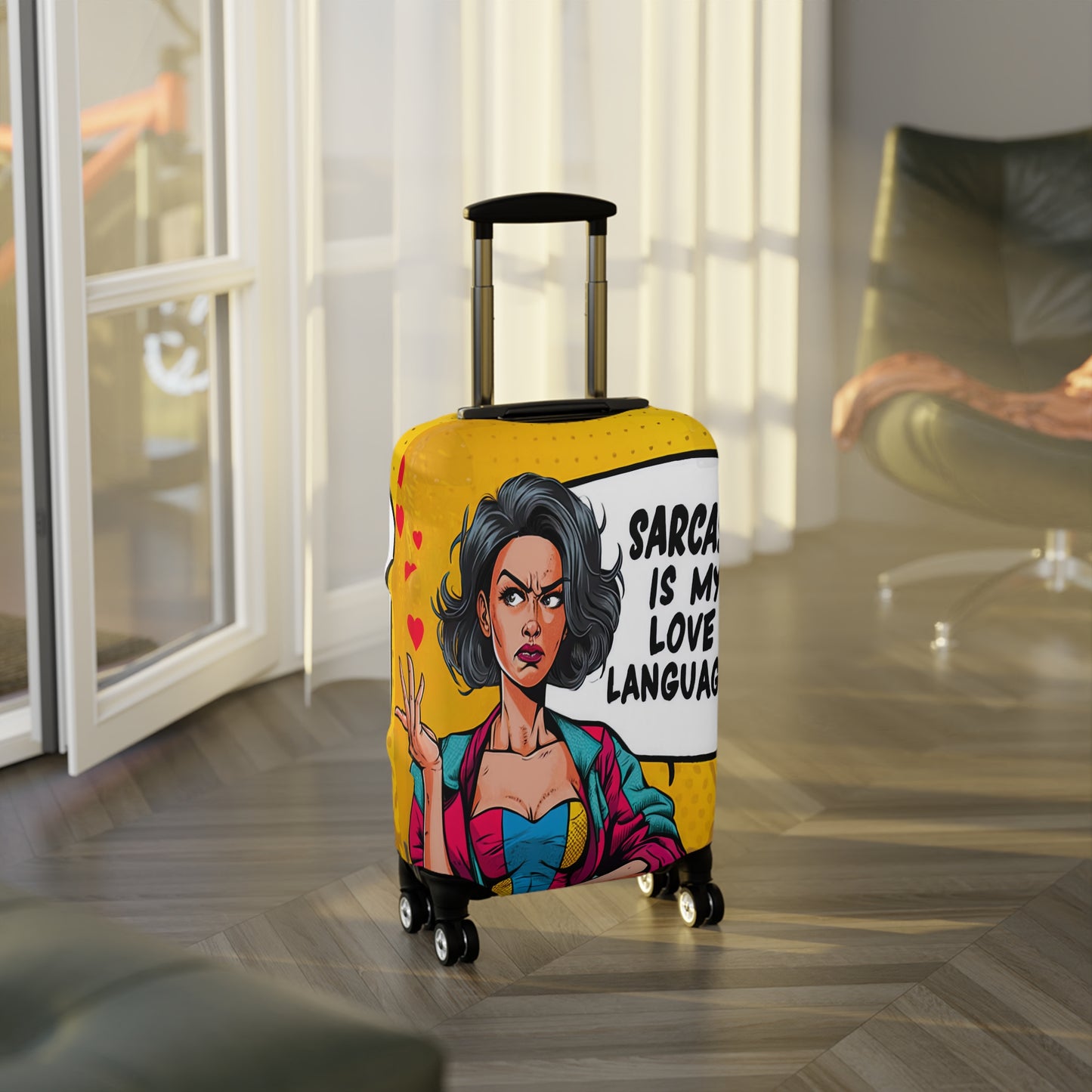 Luggage Cover, Funny Quote, Sarcasm is my Love language, awd-1727