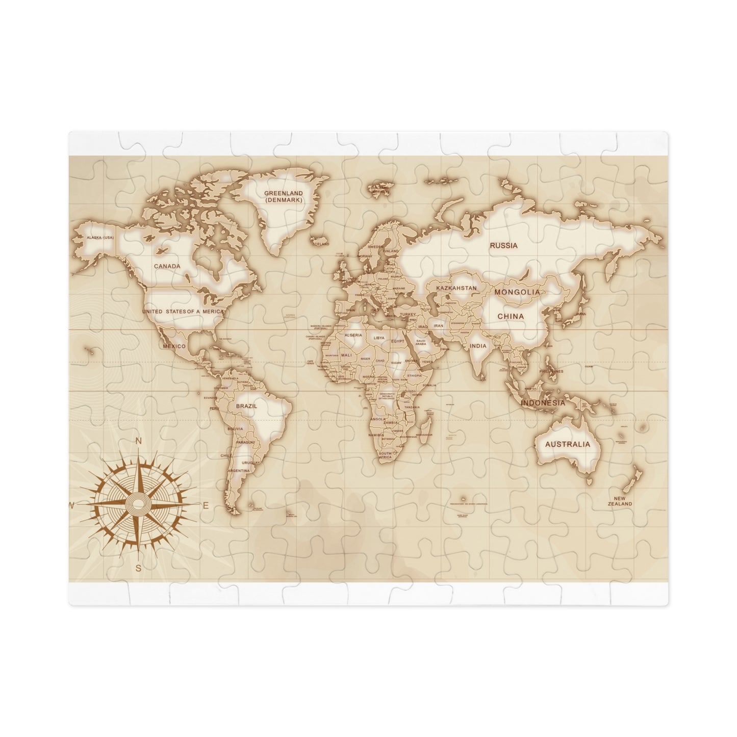 Jigsaw Puzzle, World Map, Personalised/Non-Personalised (30, 110, 252, 500,1000-Piece)