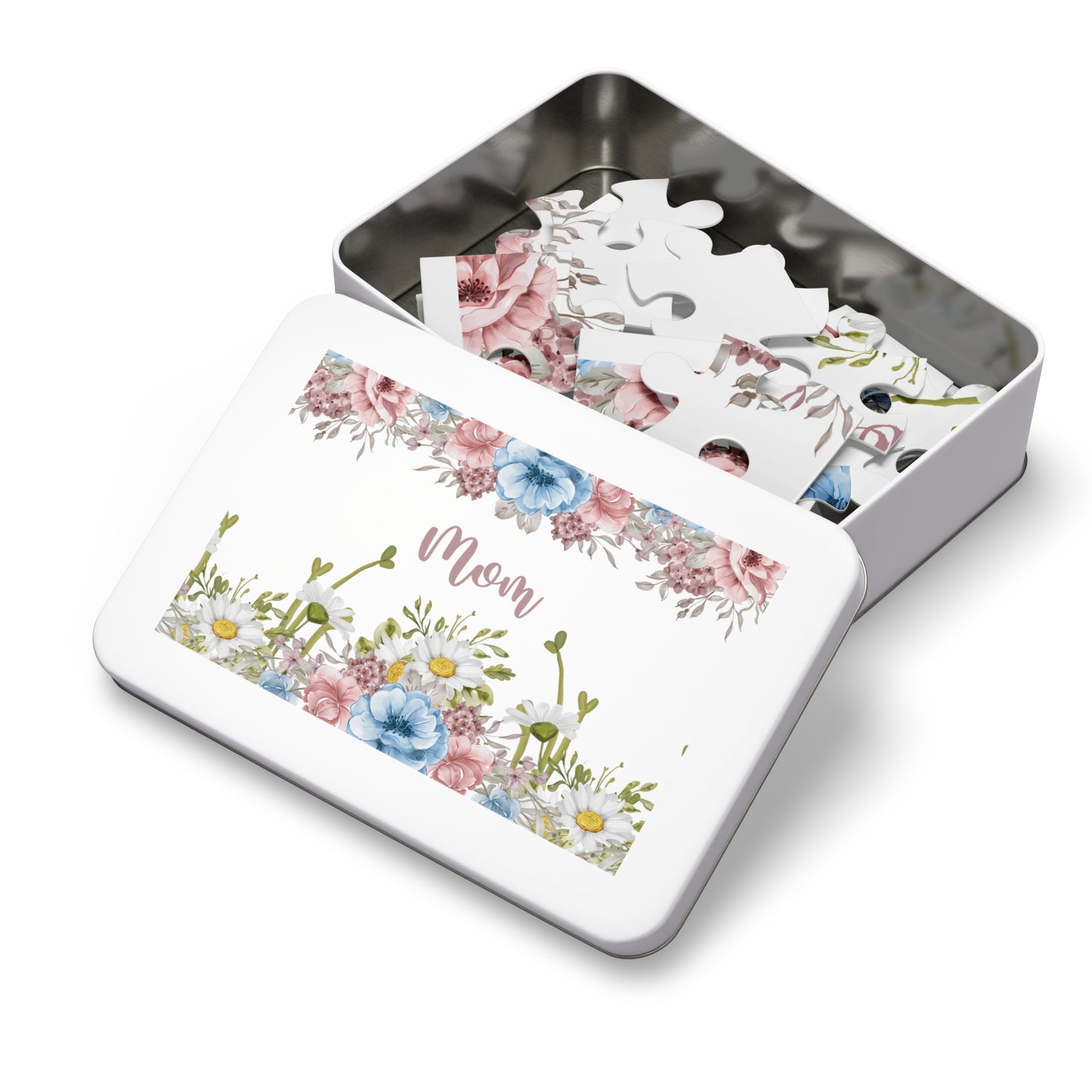 Jigsaw Puzzle, Floral, Mom, Personalised/Non-Personalised (30, 110, 252, 500,1000-Piece)