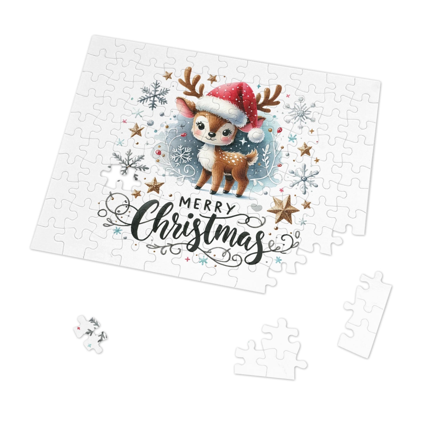 Jigsaw Puzzle, Christmas, Reindeer, Personalised/Non-Personalised (30, 110, 252, 500,1000-Piece)