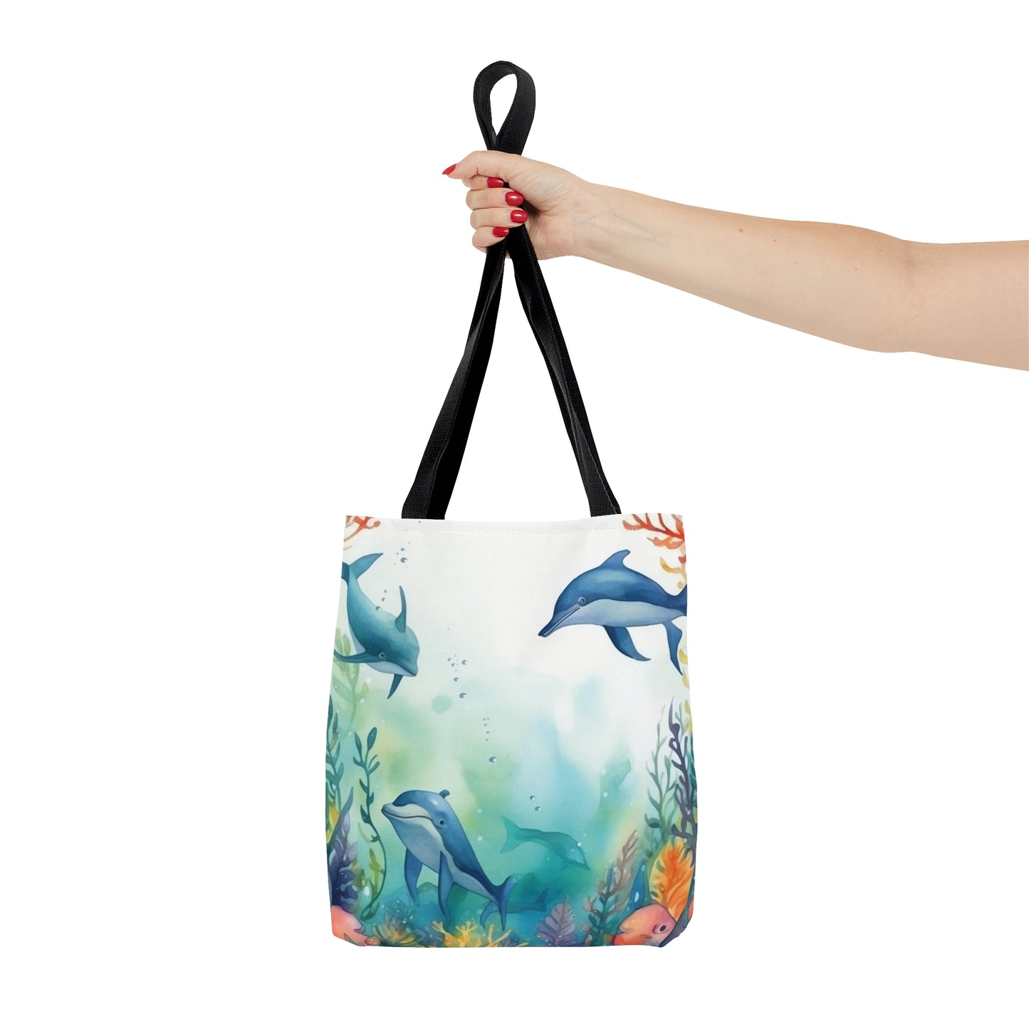 Tote Bag, Nautical Dolphin bag, Beach Tote Bag