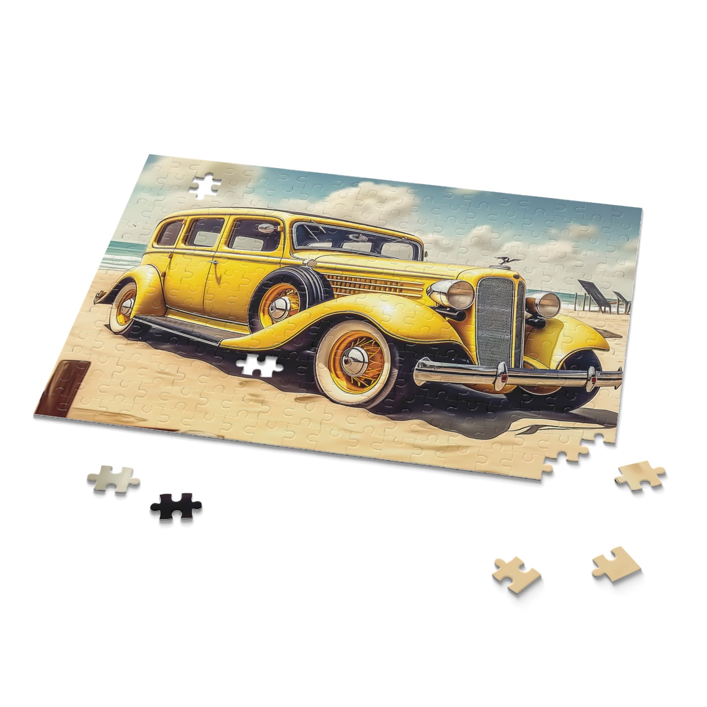 Personalised/Non-Personalised Puzzle, Vintage Car (120, 252, 500-Piece)