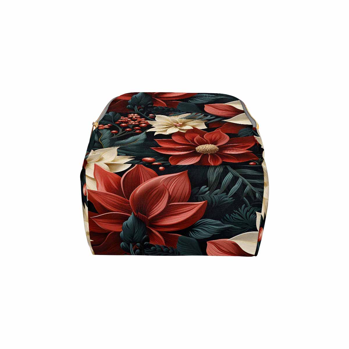 Red Poinsettia Diaper Bag Backpack