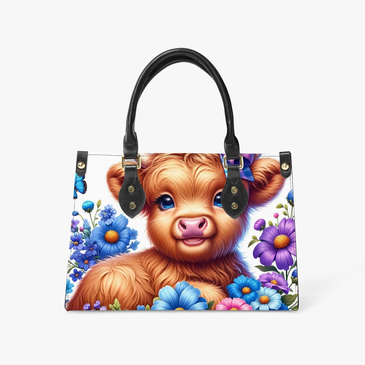 Women's Tote Bag - Long Strap - Highland Cow