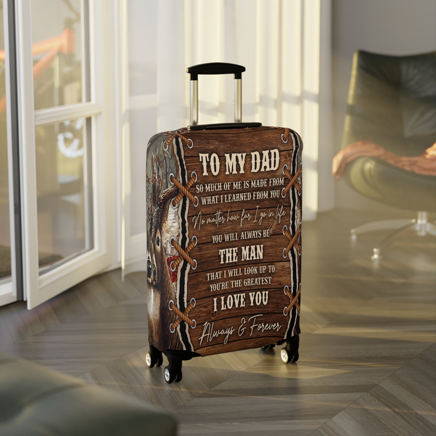 Luggage Cover, Dad Quote, awd-205